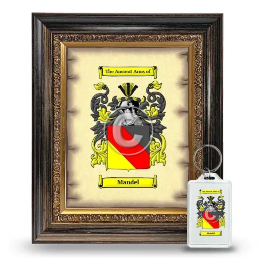 Mandel Framed Coat of Arms and Keychain - Heirloom