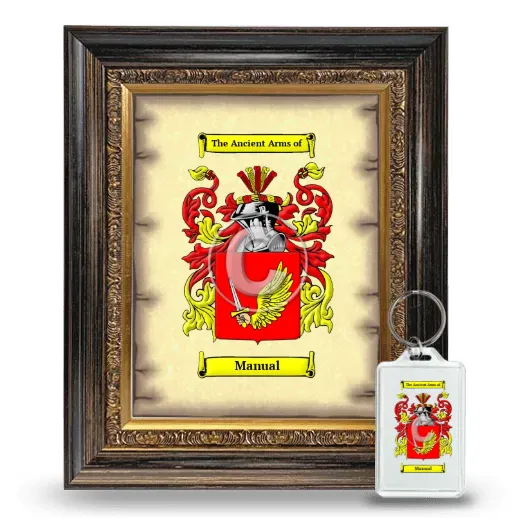 Manual Framed Coat of Arms and Keychain - Heirloom