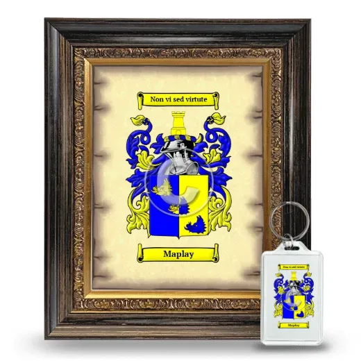 Maplay Framed Coat of Arms and Keychain - Heirloom