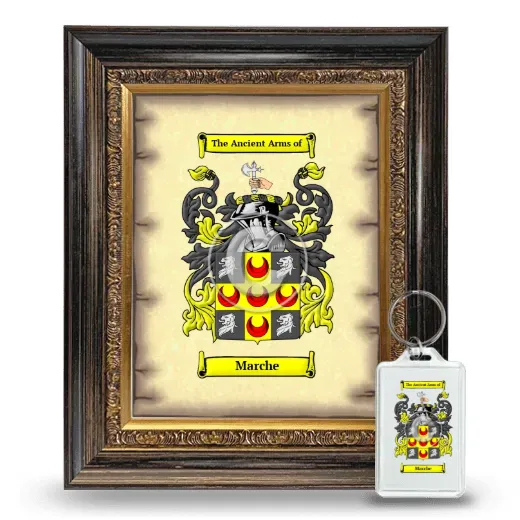 Marche Framed Coat of Arms and Keychain - Heirloom