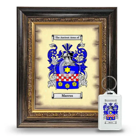 Marcus Framed Coat of Arms and Keychain - Heirloom