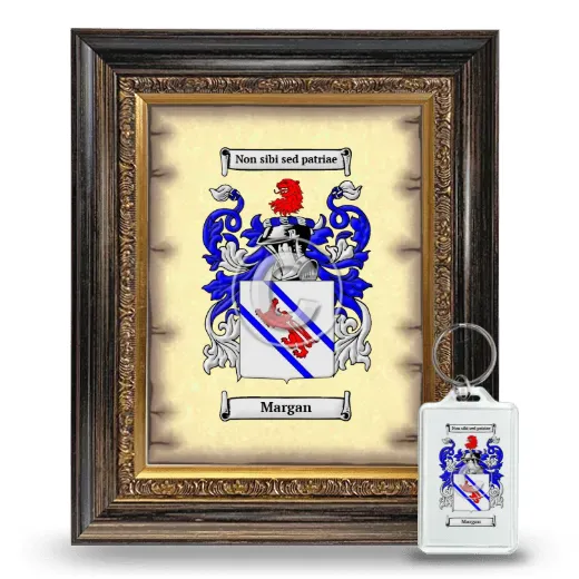 Margan Framed Coat of Arms and Keychain - Heirloom