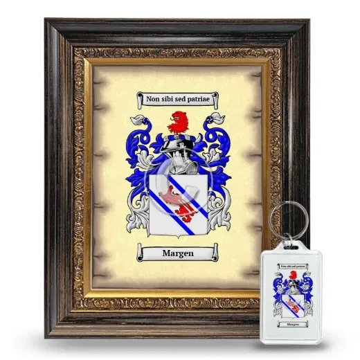 Margen Framed Coat of Arms and Keychain - Heirloom