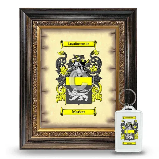 Market Framed Coat of Arms and Keychain - Heirloom