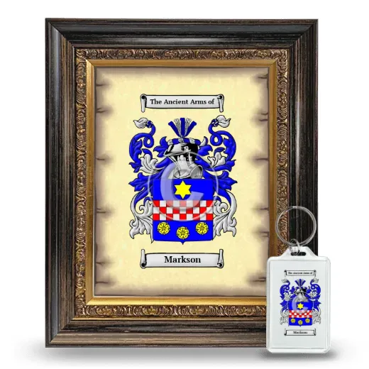 Markson Framed Coat of Arms and Keychain - Heirloom