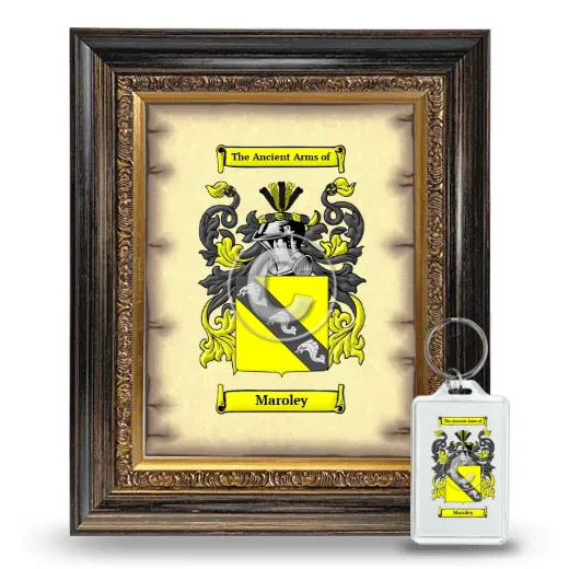 Maroley Framed Coat of Arms and Keychain - Heirloom