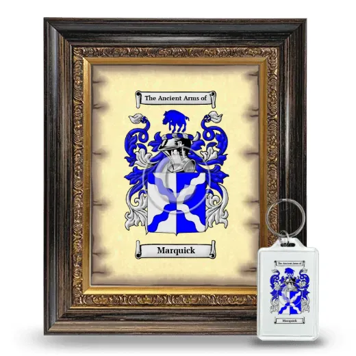 Marquick Framed Coat of Arms and Keychain - Heirloom