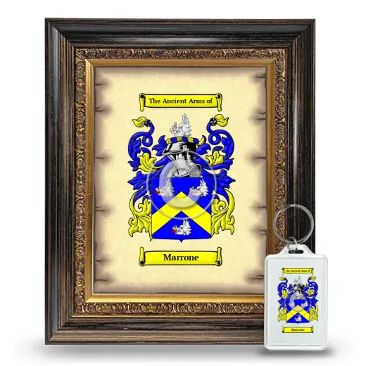 Marrone Framed Coat of Arms and Keychain - Heirloom