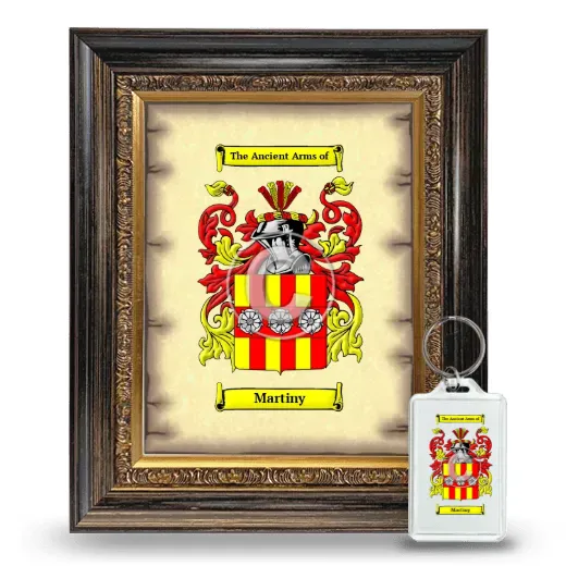 Martiny Framed Coat of Arms and Keychain - Heirloom