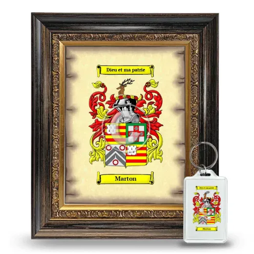 Marton Framed Coat of Arms and Keychain - Heirloom