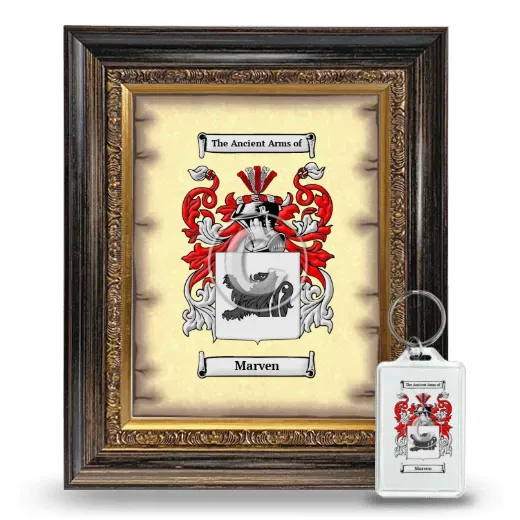 Marven Framed Coat of Arms and Keychain - Heirloom