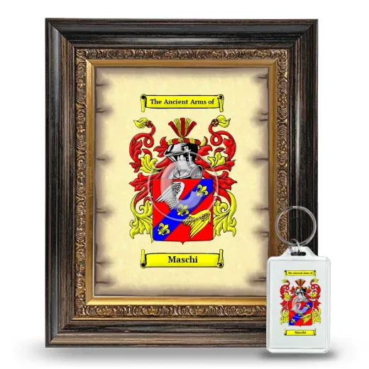 Maschi Framed Coat of Arms and Keychain - Heirloom
