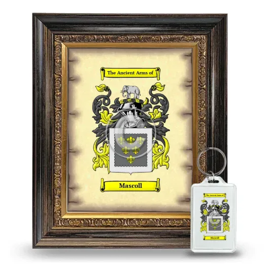 Mascoll Framed Coat of Arms and Keychain - Heirloom