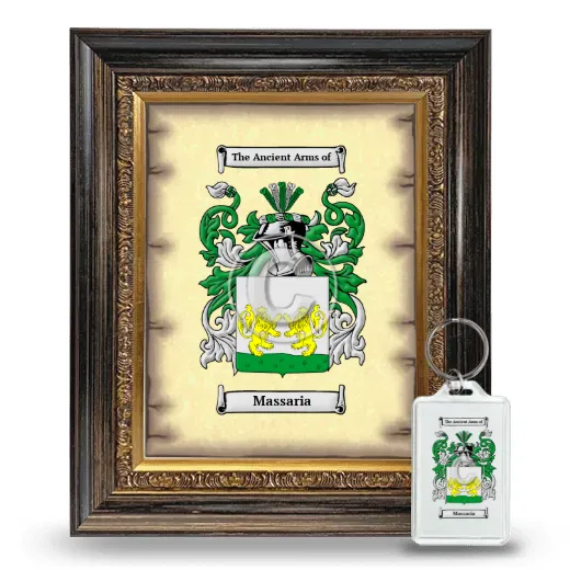 Massaria Framed Coat of Arms and Keychain - Heirloom