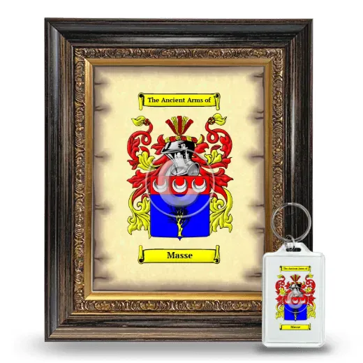Masse Framed Coat of Arms and Keychain - Heirloom