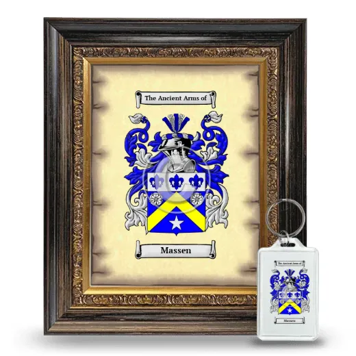 Massen Framed Coat of Arms and Keychain - Heirloom