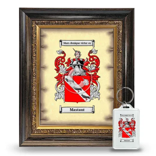 Mastant Framed Coat of Arms and Keychain - Heirloom