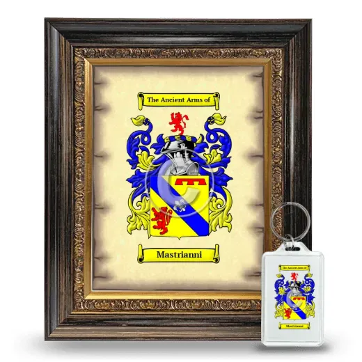 Mastrianni Framed Coat of Arms and Keychain - Heirloom