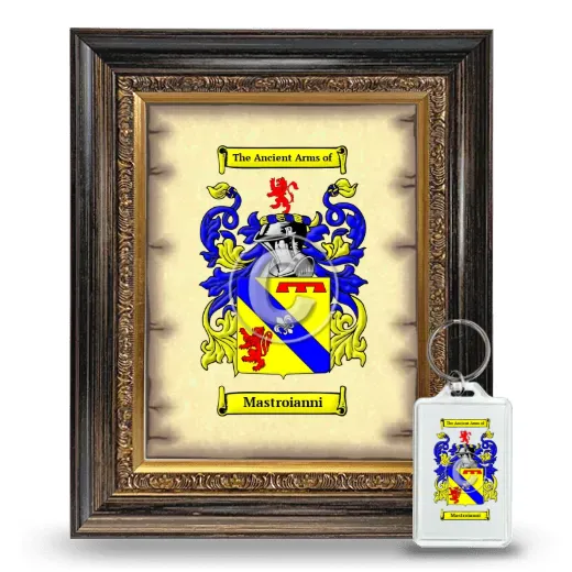 Mastroianni Framed Coat of Arms and Keychain - Heirloom