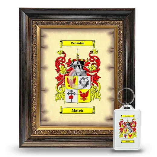 Mateir Framed Coat of Arms and Keychain - Heirloom