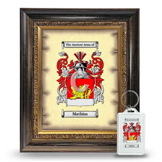 Mathins Framed Coat of Arms and Keychain - Heirloom