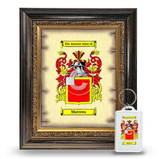 Mattern Framed Coat of Arms and Keychain - Heirloom
