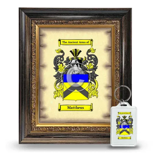 Mattheus Framed Coat of Arms and Keychain - Heirloom