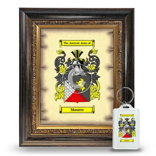Mauers Framed Coat of Arms and Keychain - Heirloom