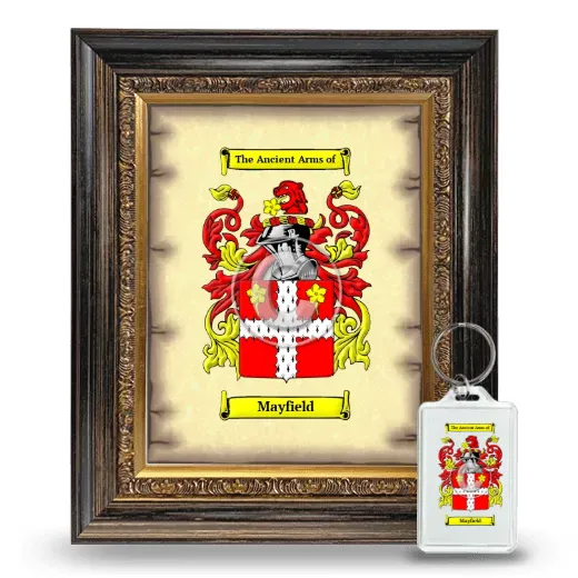 Mayfield Framed Coat of Arms and Keychain - Heirloom