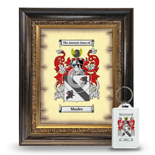 Mayles Framed Coat of Arms and Keychain - Heirloom
