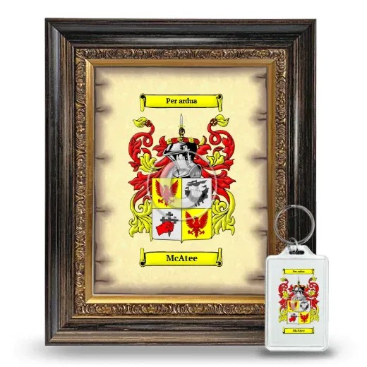 McAtee Framed Coat of Arms and Keychain - Heirloom