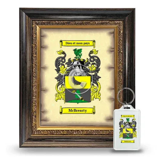 McBrearty Framed Coat of Arms and Keychain - Heirloom