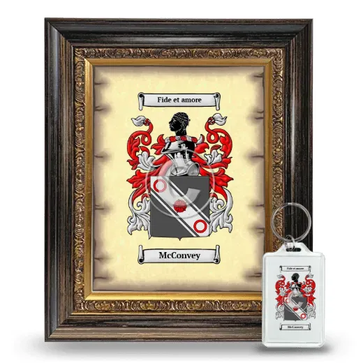 McConvey Framed Coat of Arms and Keychain - Heirloom