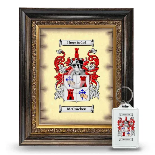 McCracken Framed Coat of Arms and Keychain - Heirloom