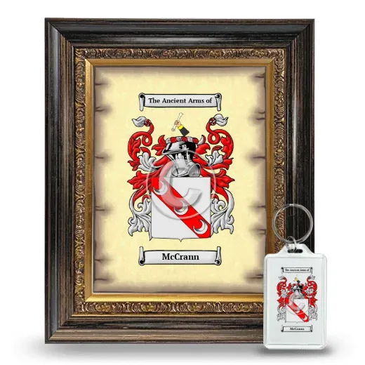 McCrann Framed Coat of Arms and Keychain - Heirloom
