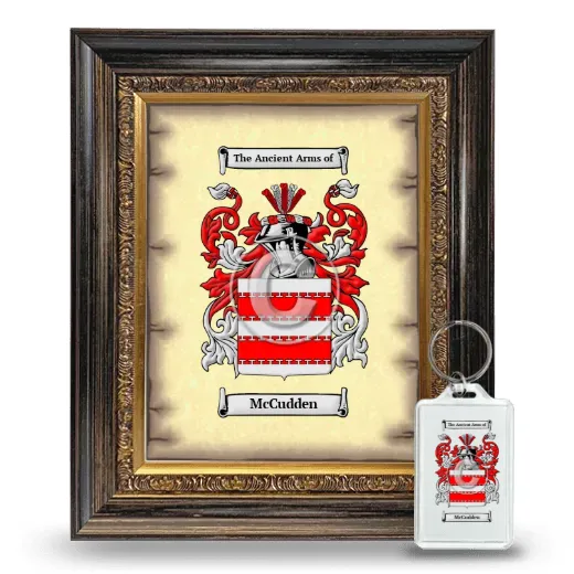 McCudden Framed Coat of Arms and Keychain - Heirloom