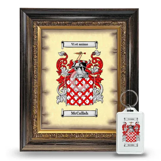 McCullah Framed Coat of Arms and Keychain - Heirloom