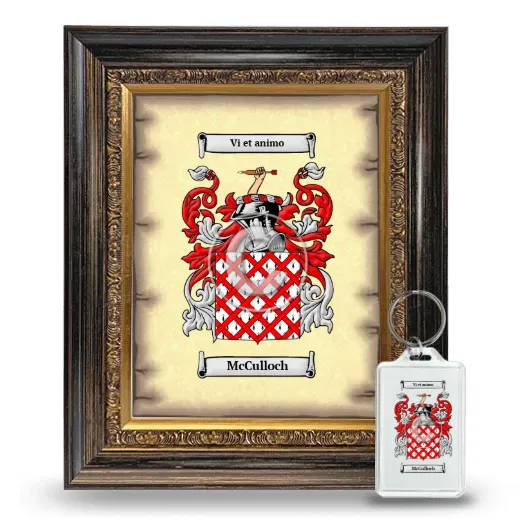 McCulloch Framed Coat of Arms and Keychain - Heirloom