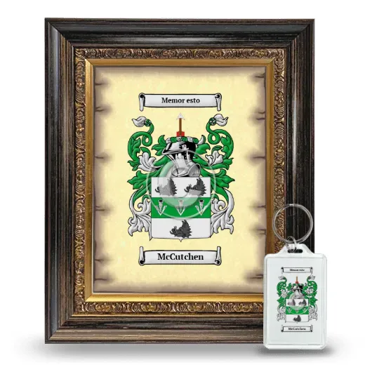 McCutchen Framed Coat of Arms and Keychain - Heirloom