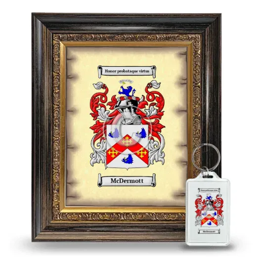 McDermott Framed Coat of Arms and Keychain - Heirloom