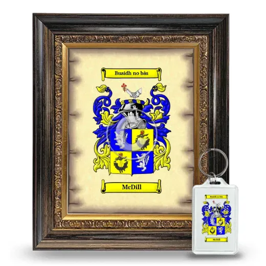 McDill Framed Coat of Arms and Keychain - Heirloom