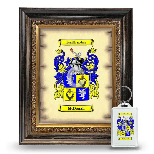 McDouall Framed Coat of Arms and Keychain - Heirloom