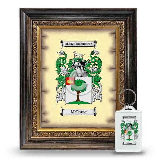 McEnroe Framed Coat of Arms and Keychain - Heirloom