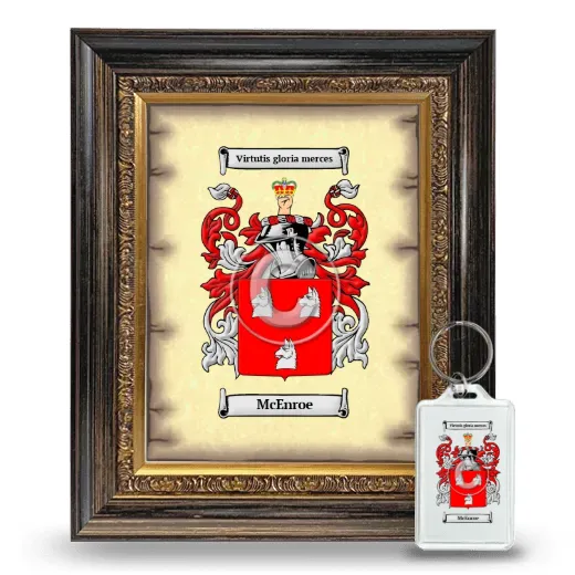 McEnroe Framed Coat of Arms and Keychain - Heirloom