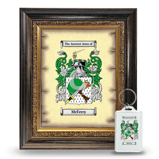 McFerry Framed Coat of Arms and Keychain - Heirloom