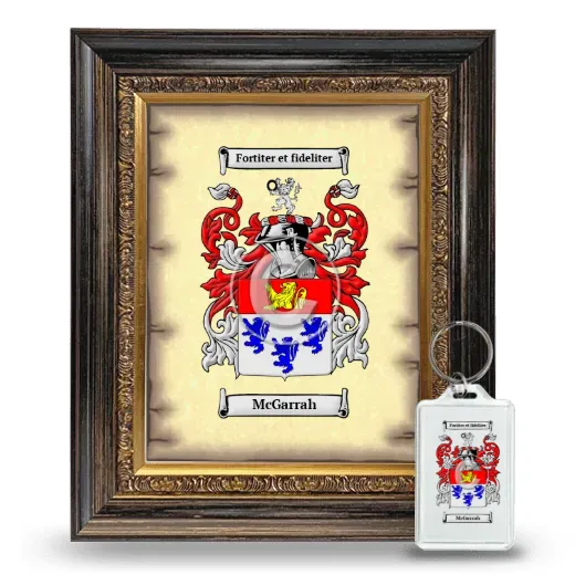 McGarrah Framed Coat of Arms and Keychain - Heirloom