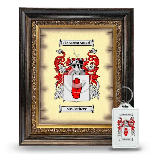 McGlathery Framed Coat of Arms and Keychain - Heirloom