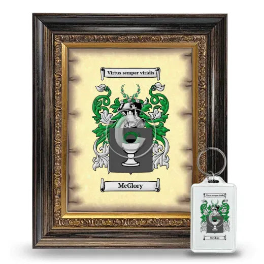McGlory Framed Coat of Arms and Keychain - Heirloom