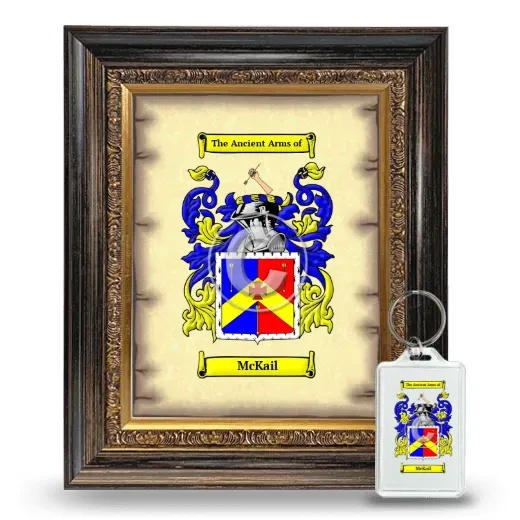 McKail Framed Coat of Arms and Keychain - Heirloom