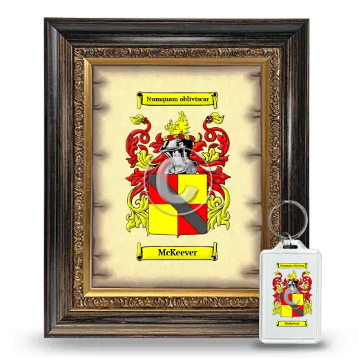 McKeever Framed Coat of Arms and Keychain - Heirloom